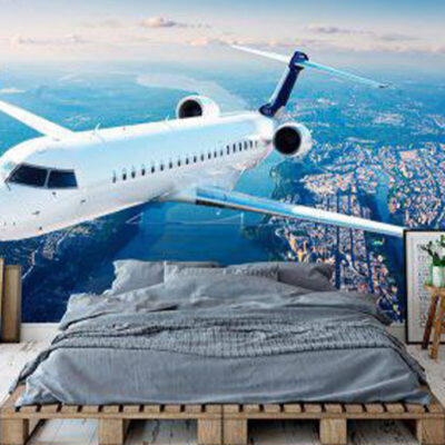 پوستر دیواری هواپیما فروشگاه قلعه کاغذ دیواری