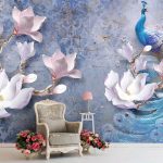 پوستر دیواری گل فروشگاه قلعه کاغذ دیواری