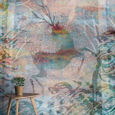 پوستر دیواری خط نستعلیق فروشگاه قلعه کاغذ دیواری