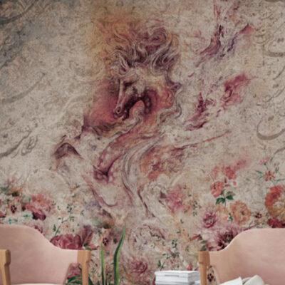 پوستر دیواری خط نستعلیق فروشگاه قلعه کاغذ دیواری