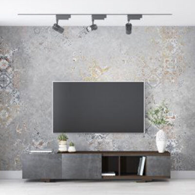 پوستر دیواری پشت تلویزیون فروشگاه قلعه کاغذ دیواری