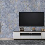 پوستر دیواری پشت تلویزیون فروشگاه قلعه کاغذ دیواری