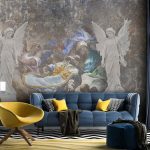 پوستر دیواری نقاشی فروشگاه قلعه کاغذ دیواری