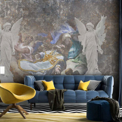 پوستر دیواری نقاشی فروشگاه قلعه کاغذ دیواری