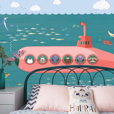 پوستر دیواری کودک فروشگاه قلعه کاغذ دیواری