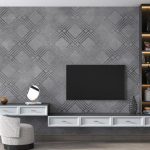 پوستر دیواری پشت تلویزیون فروشگاه قلعه کاغذ دیواری