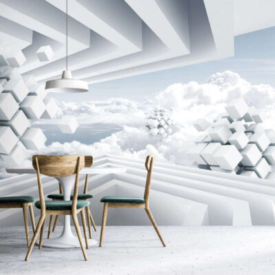 پوستر دیواری سه بعدی فروشگاه قلعه کاغذ دیواری