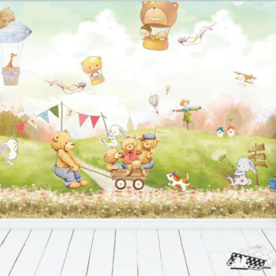 پوستر دیواری کودک فروشگاه قلعه کاغذ دیواری