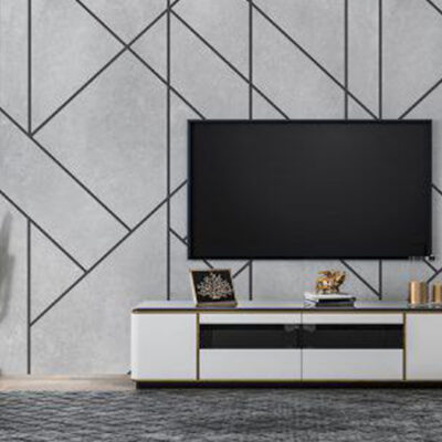 پوستر دیواری پشت تلویزیون فروشگاه قلعه کاغذ دیواری