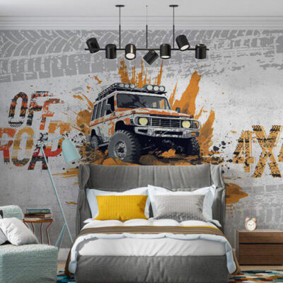 پوستر دیواری ماشین فروشگاه قلعه کاغذ دیواری