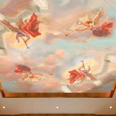 پوستر دیواری سقفی فروشگاه قلعه کاغذ دیواری