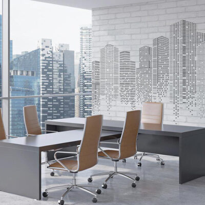 پوستر دیواری شهر و ساختمان فروشگاه قلعه کاغذ دیواری