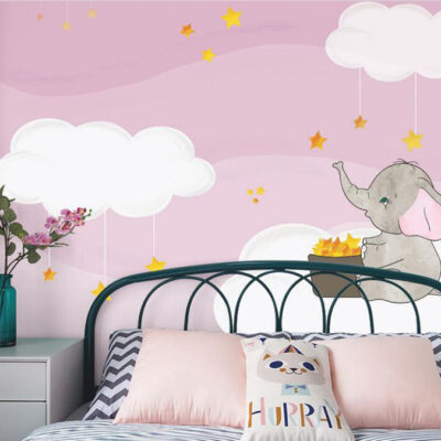 پوستر دیواری فیل فروشگاه قلعه کاغذ دیواری