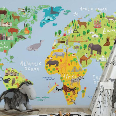 پوستر دیواری نقشه فروشگاه قلعه کاغذ دیواری