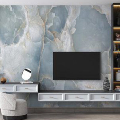 پوستر دیواری پشت تلویزیون فروشگاه قلعه کاغذ دیواری