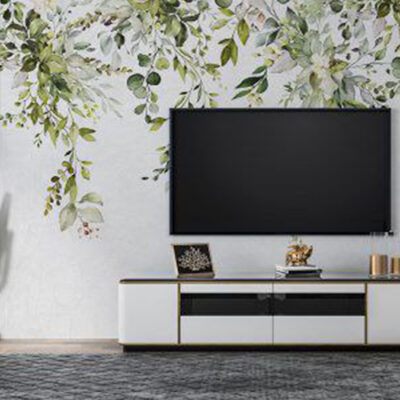 پوستر دیواری پشت تلویزیون فروشگاه قلعه کاغذ دیواری