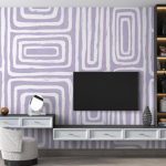 پوستر دیواری پشت تلویزیون فروشگاه قلعه کاغذ دیواری