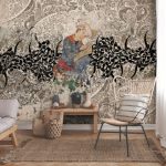 پوستر دیواری خط نستعلیق فروشگاه قلعه کاغذ دیواری