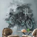 پوستر دیواری موتور فروشگاه قلعه کاغذ دیواری