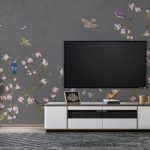 پوستر دیواری پشت تلویزیون فروشگاه قلعه کاغذ دیواری