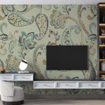 پوستر دیواری پشت تلویزیون فروشگاه قلعه کاغذ دیواری