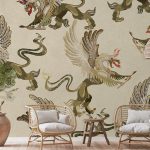 پوستر دیواری اژدها فروشگاه قلعه کاغذ دیواری