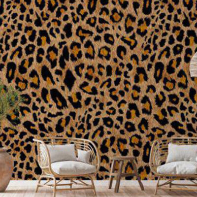 پوستر دیواری پلنگی فروشگاه قلعه کاغذ دیواری