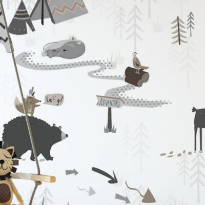 پوستر دیواری کودک فروشگاه قلعه کاغذ دیواری