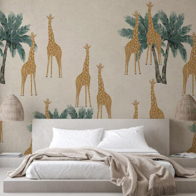 پوستر دیواری زرافه فروشگاه قلعه کاغذ دیواری