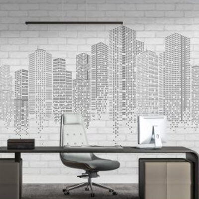 پوستر دیواری شهر و ساختمان فروشگاه قلعه کاغذ دیواری