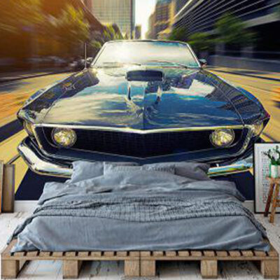 پوستر دیواری ماشین فروشگاه قلعه کاغذ دیواری