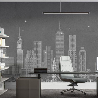 پوستر دیواری شهر و ساختمان فروشگاه قلعه کاغذ دیواری