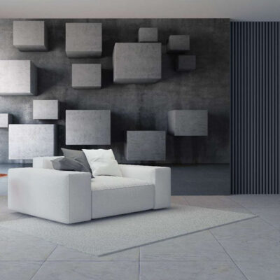 پوستر دیواری مکعب فروشگاه قلعه کاغذ دیواری