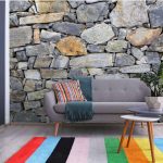 پوستر دیواری طرح سنگ فروشگاه قلعه کاغذ دیواری