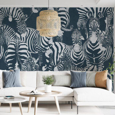 پوستر دیواری گورخر فروشگاه قلعه کاغذ دیواری