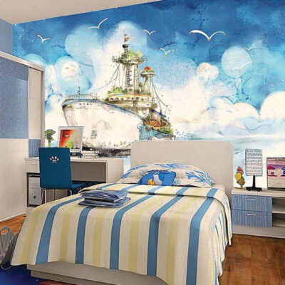 پوستر دیواری کودک فروشگاه قلعه کاغذ دیواری