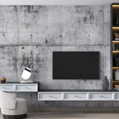 پوستر دیواری پشت تلویزیون فروشگاه قلعه کاغذ دیواری