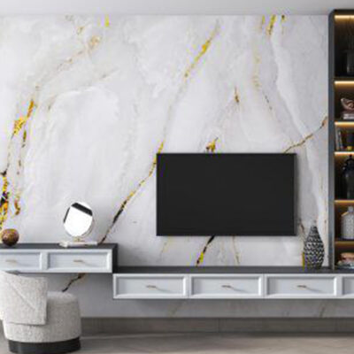 پوستر دیواری پشت تلویزیون فروشگاه قلعه کاغذ دیواری