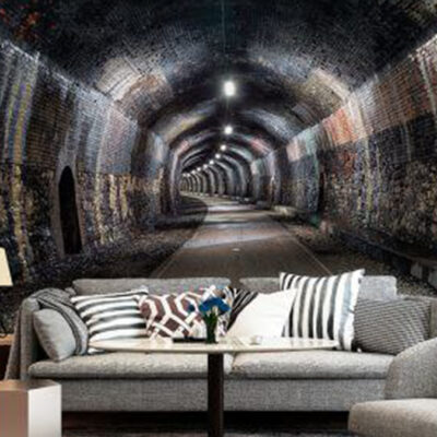 پوستر دیواری تونل فروشگاه قلعه کاغذ دیواری