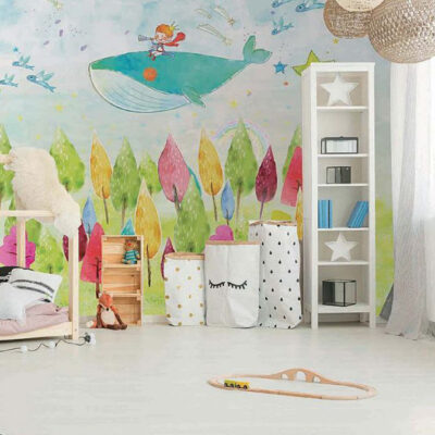 پوستر دیواری کودک فروشگاه قلعه کاغذ دیواری