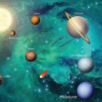 پوستر دیواری کهکشان فروشگاه قلعه کاغذ دیواری