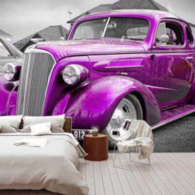 پوستر دیواری ماشین فروشگاه قلعه کاغذ دیواری