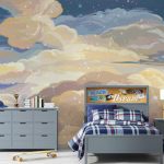 پوستر دیواری ابر و آسمان فروشگاه قلعه کاغذ دیواری