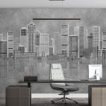 پوستر دیواری شهر و ساختمان فروشگاه قلعه کاغذ دیواری