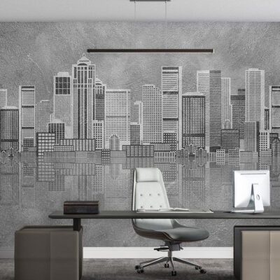 پوستر دیواری شهر و ساختمان فروشگاه قلعه کاغذ دیواری