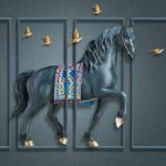 پوستر دیواری مجسمه فروشگاه قلعه کاغذ دیواری