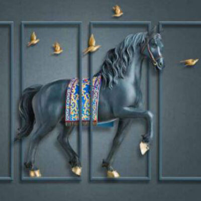 پوستر دیواری مجسمه فروشگاه قلعه کاغذ دیواری