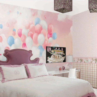 پوستر دیواری بادکنک فروشگاه قلعه کاغذ دیواری