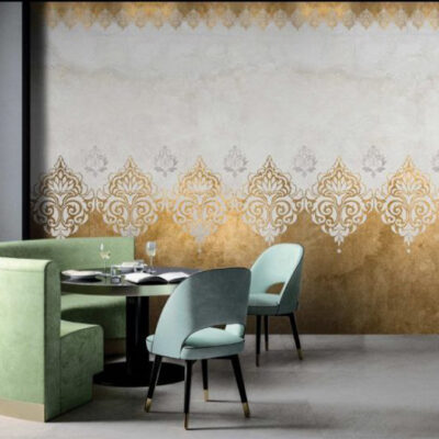 پوستر دیواری داماسک فروشگاه قلعه کاغذ دیواری