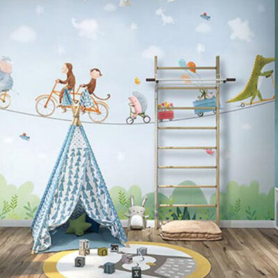 پوستر دیواری کودک فروشگاه قلعه کاغذ دیواری